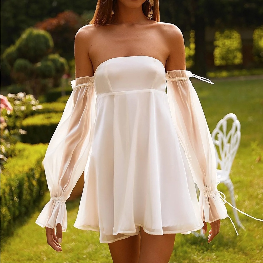 Alamour the Label white off the shoulder dress